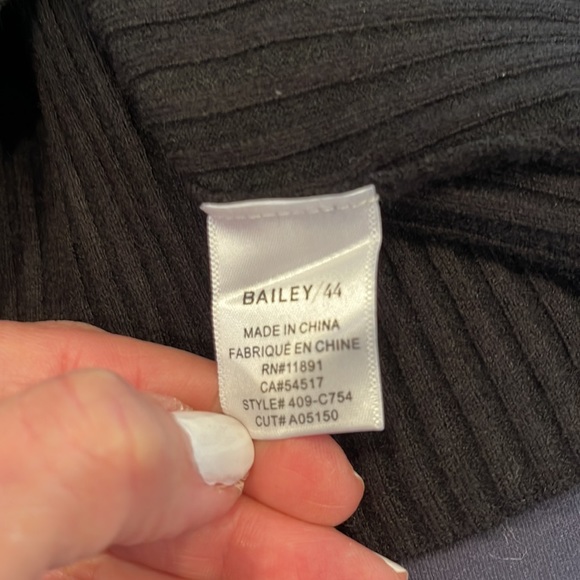 Bailey 44 All In Cross-Front Sweater, BLACK, Size Medium - Picture 7 of 8